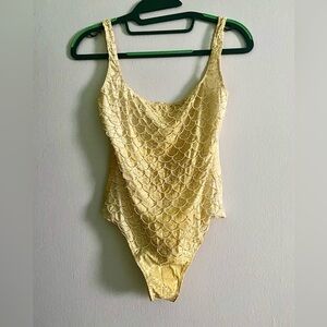 ROBERTO CAVALLI ONE PIECE VINTAGE BATHING SUIT, SIZE M/L